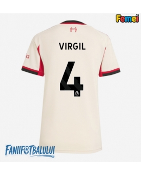 Liverpool Virgil van Dijk #4 Tricou Fotbal Replică 2025-26 Femei Deplasare
